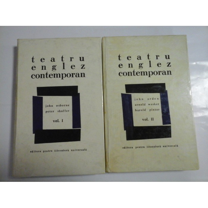 TEATRU ENGLEZ CONTEMPORAN ( 2 VOL ) -JOHN OSBORNE, PETER SHAFFER TEATRU ENGLEZ CONTEMPORAN ( 2 VOL ) -JOHN OSBORNE, PETER SHAFFER